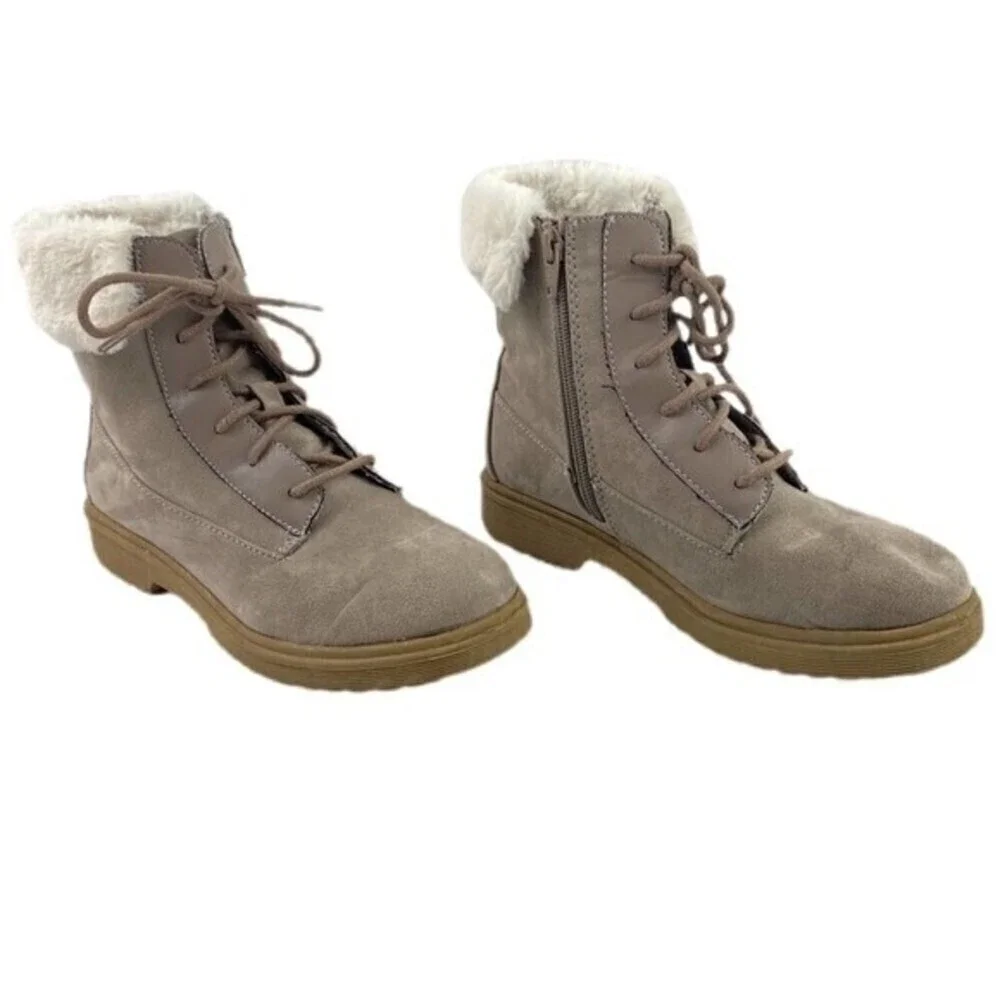 Gap Kid's Boots Faux Fur Zip up Size 4